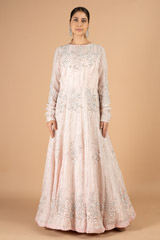 Peach Embroidered Gown5835 video